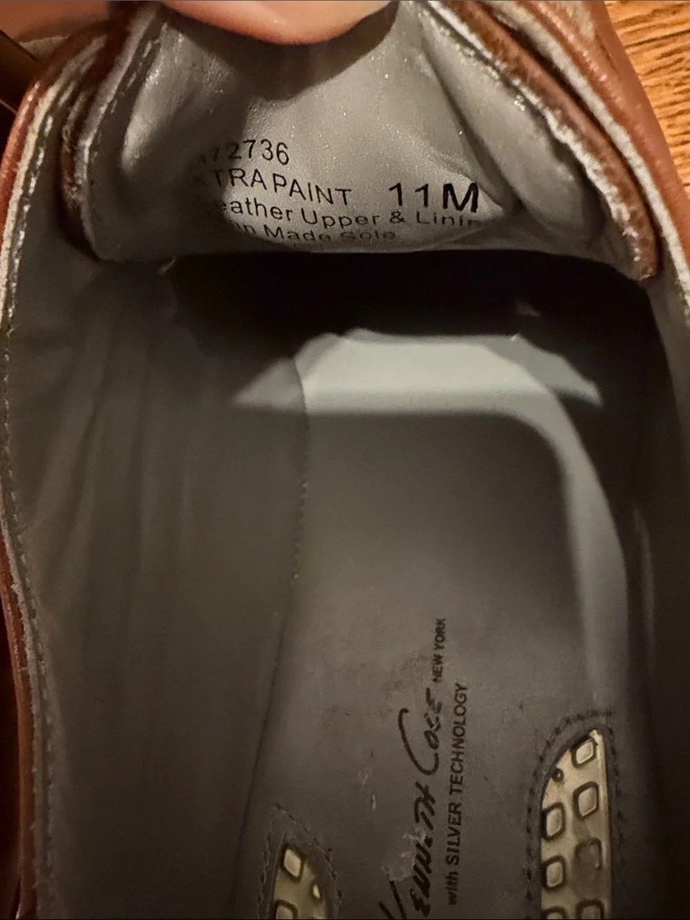 Kenneth Cole Smooth Brown Lace-Up Oxfords